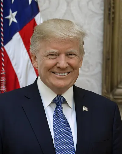 Donald Trump official presidential portrait, 2017.